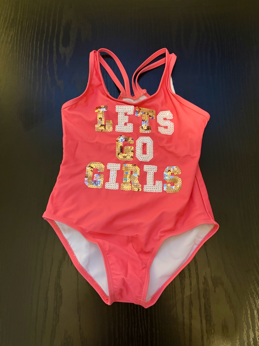 Sparkle in Pink "LET'S GO GIRLS" One-Piece Swimsuit